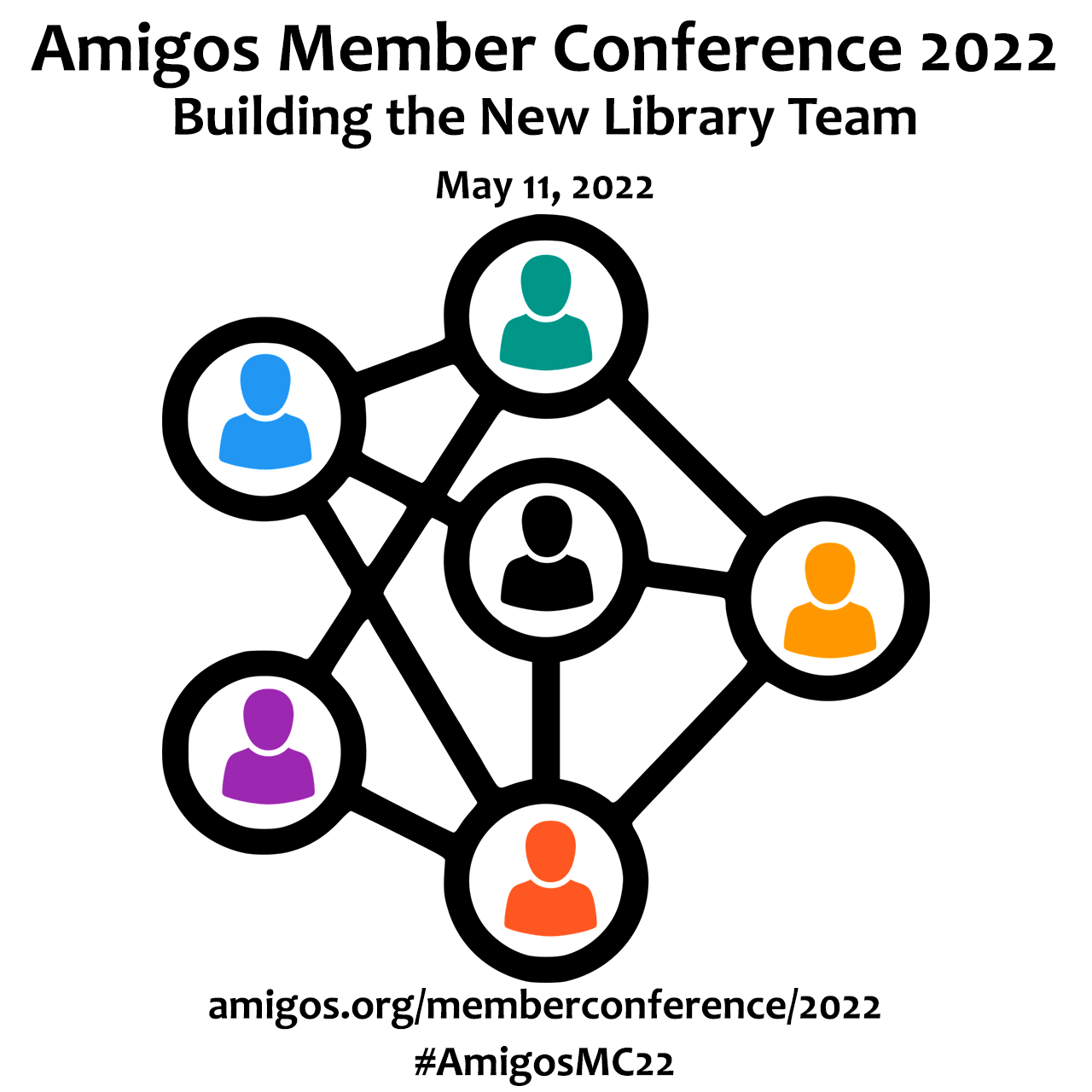 Amigos Member Conference 2022: Building the New Library Team logo