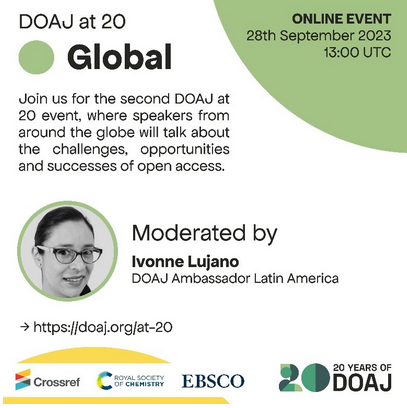 DOAJ at 20 Global event image logo
