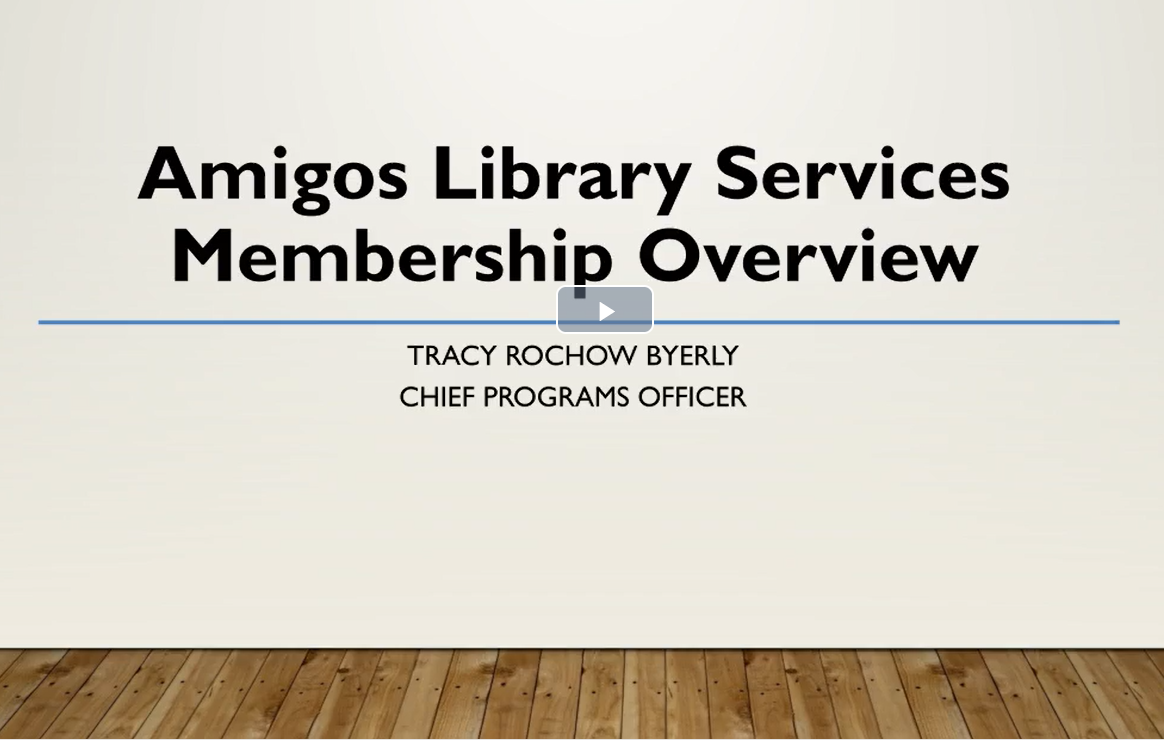 Watch/View: Discover How Amigos Library Services Can Help Your Library Webinar recording