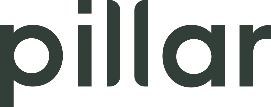 black text that reads "pillar"